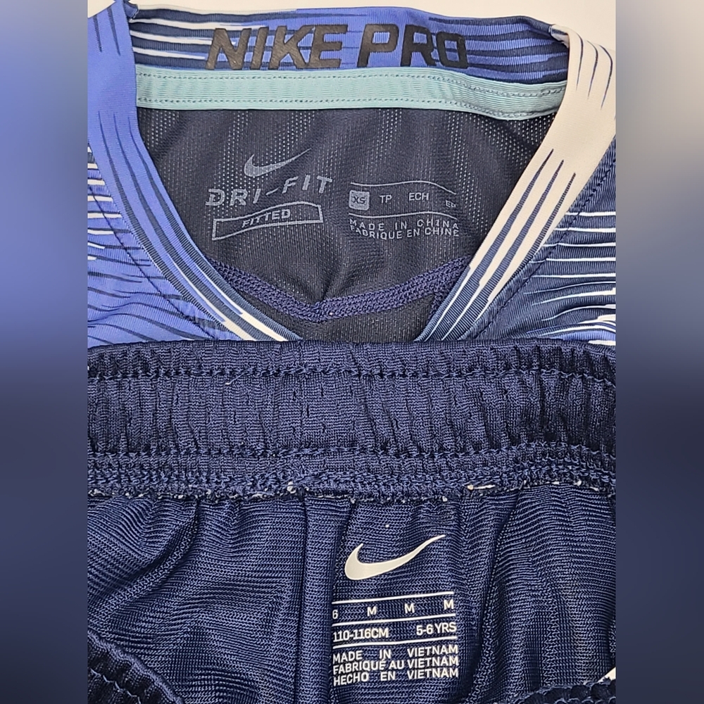 Nike boys' Pro shirt and mesh shorts size XS - Picture 9 of 9